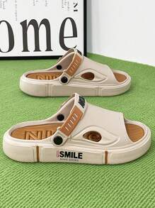 Men's New Summer Breathable Hollow Out Sandals, Fashionable Water Resistant & Slip Resistant Thick/Soft Sole Lightweight Slippers, Perfect For Both Outdoor And Indoor Use Including Home, Beach And Vacation
