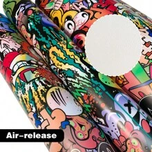 1 Roll Cartoon Graffiti Car Wrap Vinyl Film, Waterproof And Scratch-Resistant, Suitable For All Vehicle Models - Size - View 9