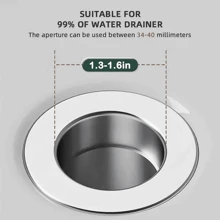 Stainless Steel Sink Strainer, Bathroom Drain, Hair And Debris Catcher, Removable And Easy To Clean - Silver - View 10