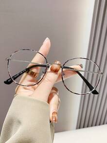 男女通用圆形金属时尚眼镜，适合电脑、游戏、电视和移动阅读 - 彩色 - 查看 11