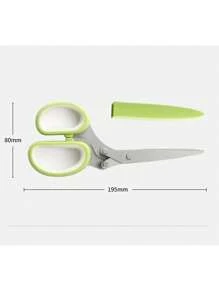 Scallion Cutter. Sharp Kitchen Tool. Stainless Steel Five-Layer Scallion Cutter. Seaweed Shredder Scissors. Multi-Layer Powerful Scissors - Multicolor - View 6
