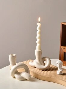 2pcs Modern Candle Holder Unique Ceramic Candelabra For Living Room Mantel TV Stand Kitchen Dining Room Taper Candle Holders For Decorations,Gifts Birthday Graduation