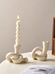 2pcs Modern Candle Holder Unique Ceramic Candelabra For Living Room Mantel TV Stand Kitchen Dining Room Taper Candle Holders For Decorations,Gifts Birthday Graduation