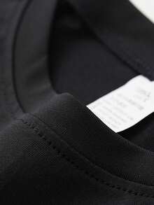 Áo thun thể thao tay ngắn bó sát thoải mái 5 món phong cách bạn trai dành cho nam dùng để chạy bộ và tập thể dục - màu đen - Xem 3