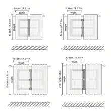 2 Piezas Cortina De Naturaleza Y Paisaje, Cortina De Cascadas Sin Agujeros, Adecuada Para Decoración Del Hogar En Dormitorio, Cocina, Sala De Estar Y Estudio - Multicolor - Ver 2
