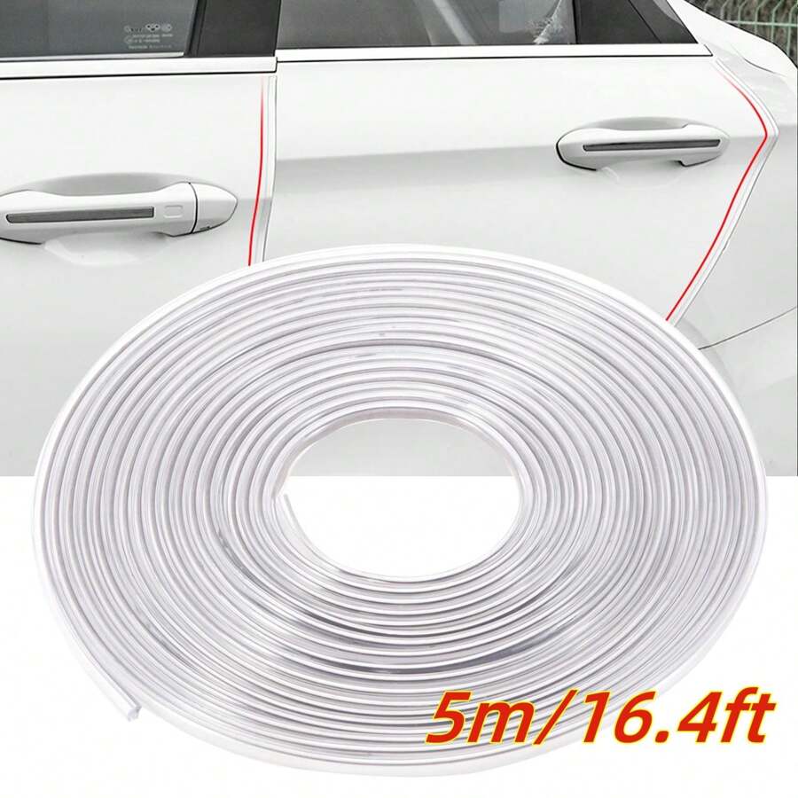 汽車門保護邊緣護衛,汽車門邊緣護衛自動門飾板適用於卡車轎車suv,金屬片邊緣保護器汽車通用u形橡膠邊緣修飾（透明） - 無色 - 查看 1