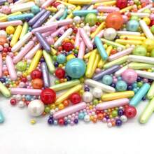 4.58OZ/130G Hạt rắc đường ngọc trai nhiều màu sắc, Kích thước hỗn hợp, Trang trí bánh nướng, Phủ kem và Trang trí bánh quy, Vật dụng tiệc cưới Giáng sinh (Hỗn hợp) - Nhiều màu - Xem 5