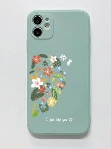 1 Miếng Hình trái tim Mẫu thực vật Đá hoa Chống rơi Ốp lưng & bao da điện thoại Tương thích với - màu lục lam nhạt - Xem 3