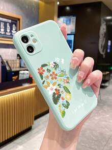 1 Miếng Hình trái tim Mẫu thực vật Đá hoa Chống rơi Ốp lưng & bao da điện thoại Tương thích với - màu lục lam nhạt - Xem 2