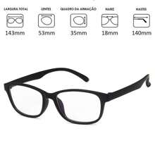 Óculos Anti Luz Azul Sem Grau Descanso Gamer Filtro Blue Ray Blocker Proteção Para Telas - Preto - Visão 3