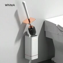 1 Bộ, Bàn chải bồn cầu kèm giá đỡ, Bàn chải bồn cầu silicon gắn tường có cán dài, Bàn chải vệ sinh bồn cầu mềm dẻo, Bàn chải không điểm mù, Bàn chải vệ sinh phòng tắm, Đồ dùng vệ sinh, Dụng cụ vệ sinh, Đồ dùng trở lại trường học - Nhiều màu - Xem 8