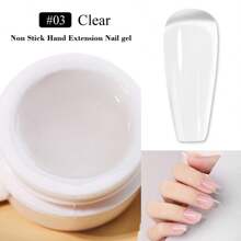 LIMEGIRL 美甲凝胶套装 - 透明硬胶，适用于美甲、固体凝胶、雕塑凝胶，不粘腻，可用于延长指甲，颜色可选透明、粉色、白色，可用于雕刻指甲，适合沙龙和家庭使用。 - 無色 - 查看 7