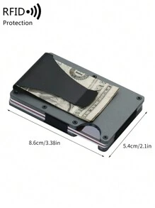 MIYIN 铝合金钱包 - 超薄防刮，带钞票夹，方便存放现金和卡片。多功能金属钱包，带钞票夹，适合日常使用，也可作为礼物送给男友/丈夫/父亲。防盗卡包，名片夹，信用卡夹，男女通用迷你钱包，卡套，RFID钱包。 - 灰色 - 查看 10