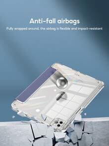 Tbtic 磨砂透明 Ipad 殼 Air 5 4 10.9 Pro 11 10th 9th 8th 7th Gen 10.2 Mini 6 殼帶筆放置槽 - 紫色 - 查看 8