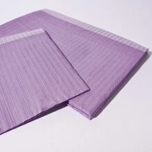 20个/包一次性紫色牙科围兜，三层美甲沙龙桌布，13英寸 x 18英寸一次性托盘垫，美甲用品，美甲工具，返校季，美甲护理，美甲工具（用于美甲延长），修甲修脚工具 - 紫色 - 查看 3