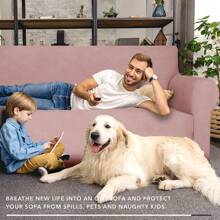 YSTYLE Sofa Cover 1/2/3/4 Seats With Armrests, Stretch Couch Cover, Heavyweight Winter Slipcover, Non-Slip Sofa Cover Washable - Pink - View 4