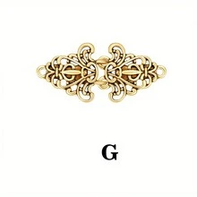 1pc Vintage Sweater Shawl Pin, Metal Dress Cardigan Brooch, Flower Pattern Collar Clip, Brooch Accessory - E - View 12