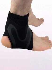 1pc Ankle Support Brace For Left Foot, Ankle Sprain Recovery Protector For Sports,Running,Workout - Black - View 2