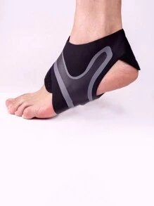 1pc Ankle Support Brace For Left Foot, Ankle Sprain Recovery Protector For Sports,Running,Workout - Black - View 4