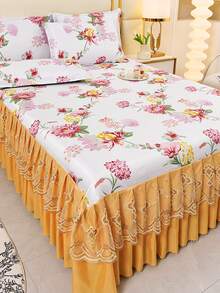 1 Miếng Hai Lớp Ren Cắt tỉa Hoa In Váy ngủ In Nhiều loại Kích thước , Hàn Quốc Phong cách , Chế tạo Của Lụa băng Thích hợp Đối với Nhà  Phòng ngủ Và Du lịch ngoài trời - Nhiều màu - Xem 2