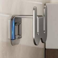 1 Pieza Organizador De Almacenamiento De Zapatillas De Baño Montado En La Pared Con Adhesivo - Plateado - Ver 9