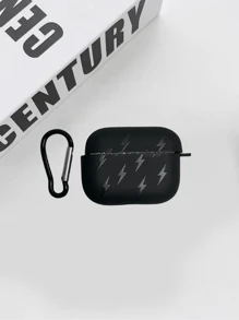 1PC Black Minimalist Lightning Earphone Cover Compatible With Airpods