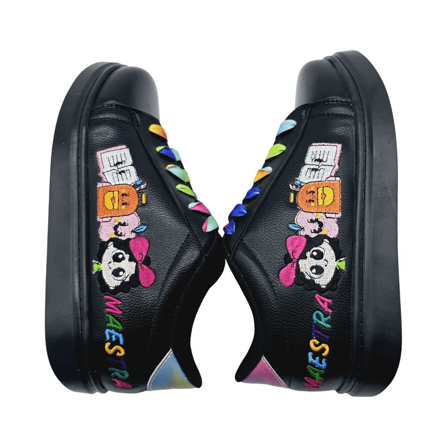 Teacher's Embroidered Tennis Accessories - Black - View 1