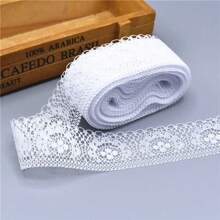 1 Rouleau/10 Mètres 1.57 Pouces/4cm Garniture En Dentelle Blanche Ruban En Tissu Pour L'artisanat Écusson En Dentelle Diy Fait À La Main Accessoires De La Maison