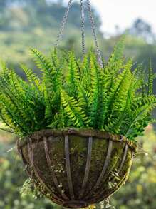 2/6/12pcs Artificial Plant Green Seven-Fork Equisetum, Artificial Fern Vertical Plant, Wall Decor Greenery, Front Door & Yard Decor, Flower Bed & Garden Path Decor, Summer Party Decor, Backyard Decoration