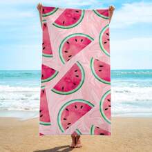 1 Pièce Grand Drap De Plage Pastèque, Cadeau Essentiel De Vacances, Serviette De Piscine, Nécessité De Plage Pour Adultes Femmes Et Hommes, Camping, Cadeau De Vacances