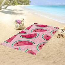 1 Pièce Grand Drap De Plage Pastèque, Cadeau Essentiel De Vacances, Serviette De Piscine, Nécessité De Plage Pour Adultes Femmes Et Hommes, Camping, Cadeau De Vacances