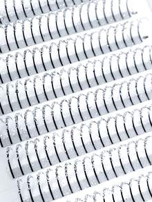 aHoneya 240入組新娘睫毛舞台假睫毛婚禮眼睫毛閃光睫毛延長銀睫毛閃亮假睫毛假藍色捲髮卷燙卷翹個性鮮明的卷翹體驗 - 銀色 - 查看 4