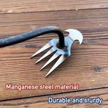 1 件锰钢花园除草器草根松土手工除草拔除器园艺工具多功能除草器 - 銀色 - 查看 3