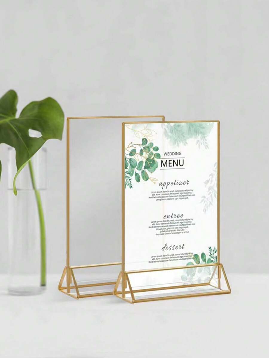1 pezzo Etichetta da tavolo per matrimonio in acrilico trasparente per fai-da-te, festa di compleanno, segnaposto - Bianco - Visualizzare 1