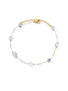 1 Miếng Boho Thời trang Màu xanh lá Đá tự nhiên Vòng chân Đối với phụ nữ Thép không gỉ vòng chân , Thích hợp Đối với bờ biển Kỳ nghỉ - Vàng - Xem 10