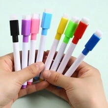 8pcs 8-Color Water-Based Erasable Whiteboard Pens, Suitable For Students' Art Painting, Graffiti Coloring Pens, Classroom Teaching, Reading Markers, Office Study Notebook Color Pens - Multicolor - View 8
