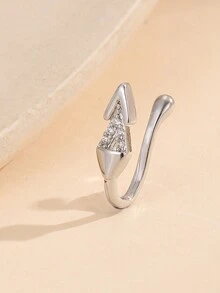 1 Miếng Phong cách Đơn giản Đồng & Pha lê Dát Tam giác Đinh mũi - trắng - Xem 2