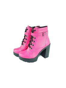 Women Ankle Boots & Booties - Hot Pink - View 1