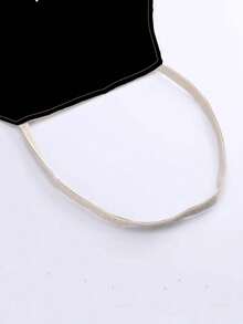 1pc Alphabet & Bbq Pattern Linen Apron For Kitchen Cooking Home Use