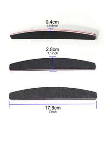 10 chiếc dũa móng tay hai mặt hình lưỡi liềm, độ nhám 100/180, dụng cụ làm móng, dụng cụ làm móng nghệ thuật, đồ dùng học tập, móng tay, dụng cụ làm móng giả. - màu đen - Xem 5