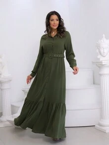 Women Dresses - 軍綠色 - 查看 2
