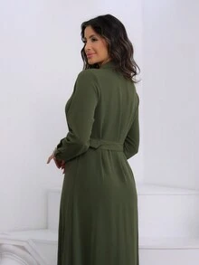 Women Dresses - 軍綠色 - 查看 7