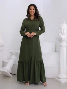 Women Dresses - 軍綠色 - 查看 3