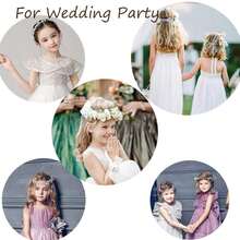1PC Princess Headpiece White Flower Headband Pearl Hair Dress For Girl And Flower Girls Cute Bridal Wedding Hair Band, Wedding Hair Band Hair Accessories For Girls Teens - White - View 6