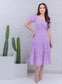 Women Dresses - Lilac - View 2