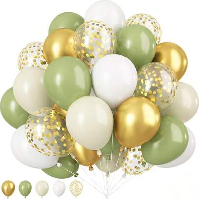 20pcs Pink And White Balloons With Confetti, Suitable For Birthday Party Decoration, Women's Wedding, Bridal Shower, Bachelorette Party,