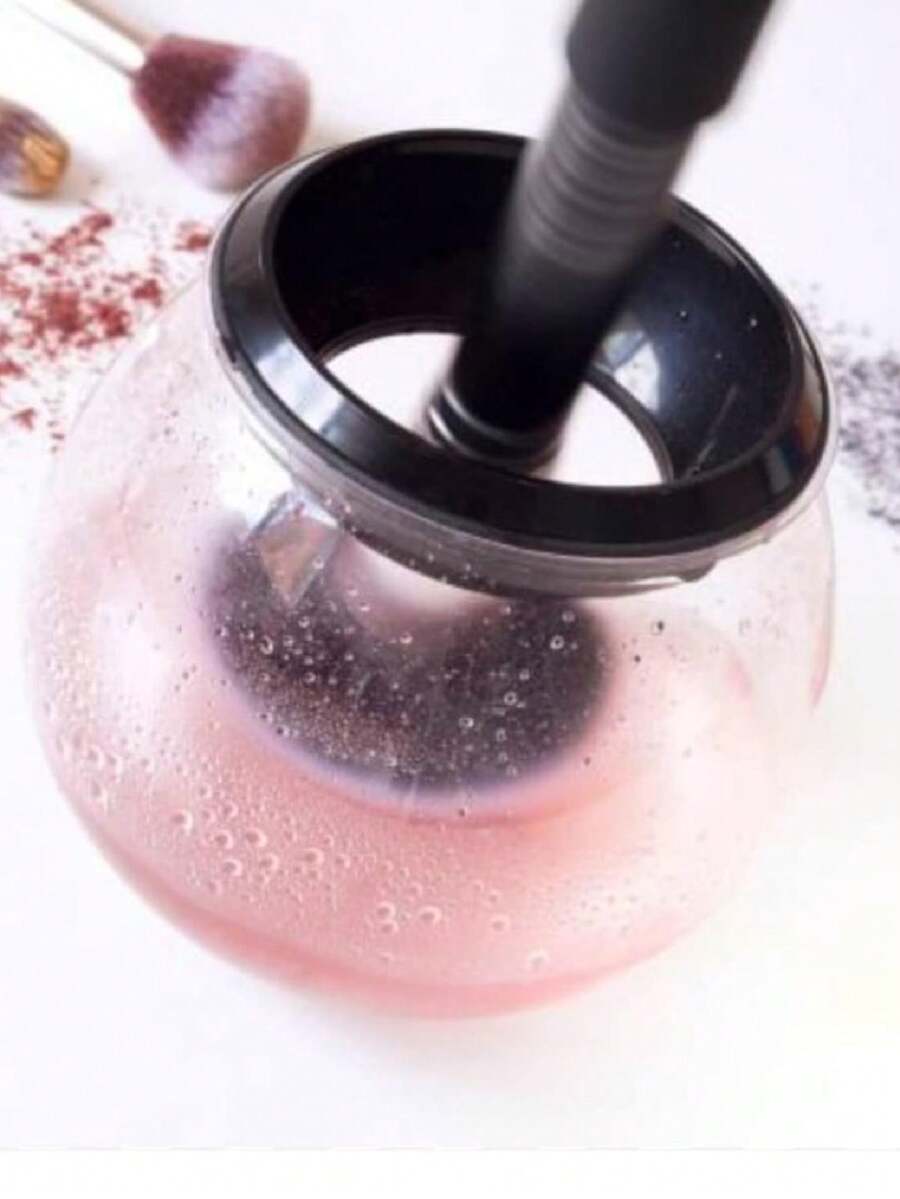 Limpiador  Eléctrico de brochas de todo tipo, dejándolas impecables y en excelente estádo - Blanco y Negro - Ver 1