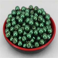 1 món 8mm 50 chiếc Thủy tinh giả ngọc trai nhiều màu Kiểu hạt rời có lỗ thẳng để làm đồ trang sức Vòng tay tự làm, vòng cổ, mũ nón, vòng hoa, và nghệ thuật & thủ công - 8mm - Xem 18