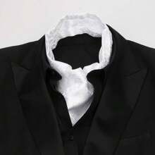 Bufanda larga reversible retro para hombre, bufanda casuales de caballero, bufanda formal de negocios para primavera, otoño e invierno, accesorios de camisa de traje de fiesta casual estilo ascot, excelente regalo boho