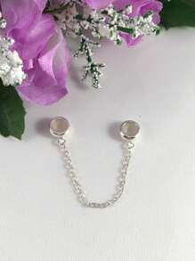 Trava Berloque P/ Pulseira 2 Mm Pega Ladrão Prata 925 Maciça - Prata - Visão 4